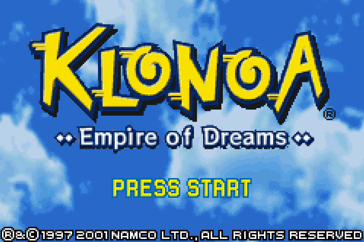 Klonoa Empire of Dreams Title Screen